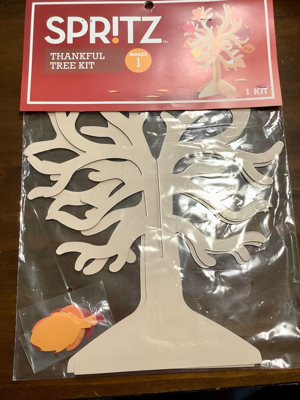 Target SPR!TZ Thankful Tree Kit - Neutral White with Orange & Pink Leaves